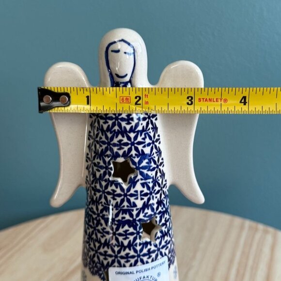 Boleslawiec Polish Pottery Angel Tealight Holder Handcrafted In Poland With Chri - Picture 10 of 10
